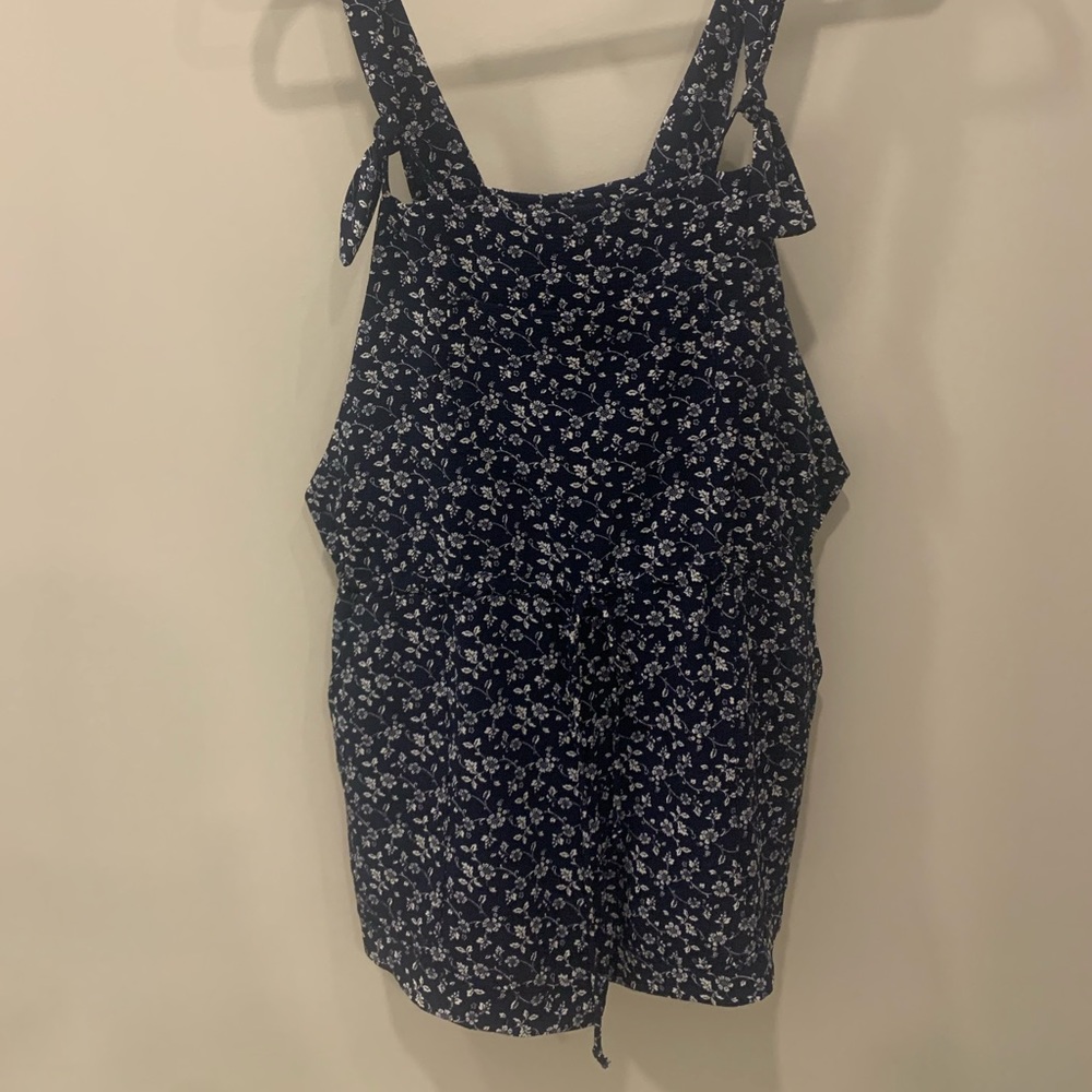 Floral overall romper